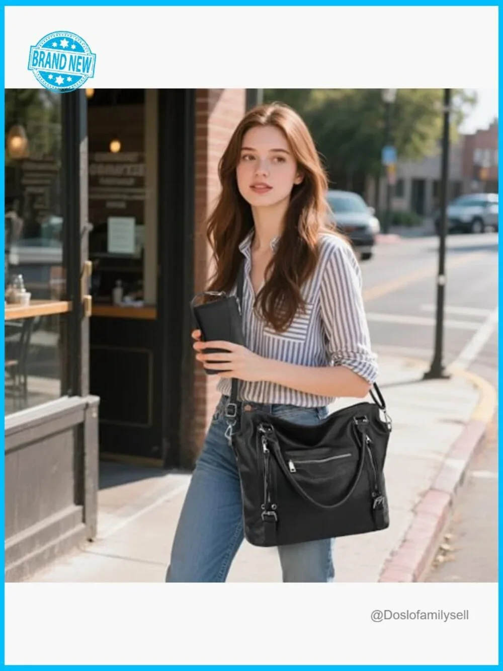 Large Hobo Tote Bag Crossbody Shoulder Purse with Adjustable Strap Travel Work